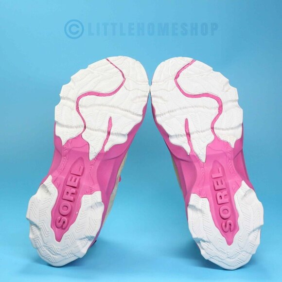 NEW! Sorel Kinetic Breakthru Tech Lace Sneakers in Pink, Yellow, Size 7.5 - Picture 7 of 9